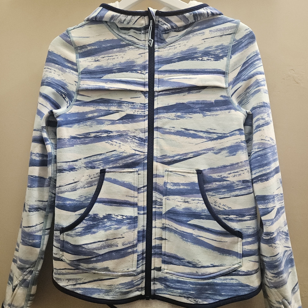 Ivivva Blue and White Patterned Ski Jacket